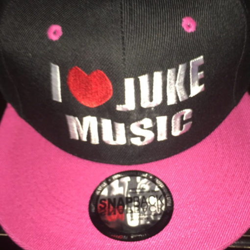 I Love Juke Music Snapback Hat (black/pink)